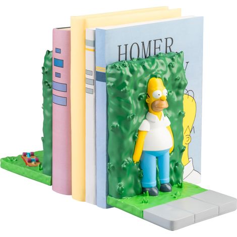 Grupo Erik Fermalibri per Mensole The Simpsons - Ferma Libri per Libreria in Resina Homer con Siepe  Reggilibri Decorativo (11,2 x 16,9 x 11 cm)