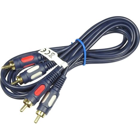 2RCA-2RCA-Kabel, Tropfenform, RK230, 3 m