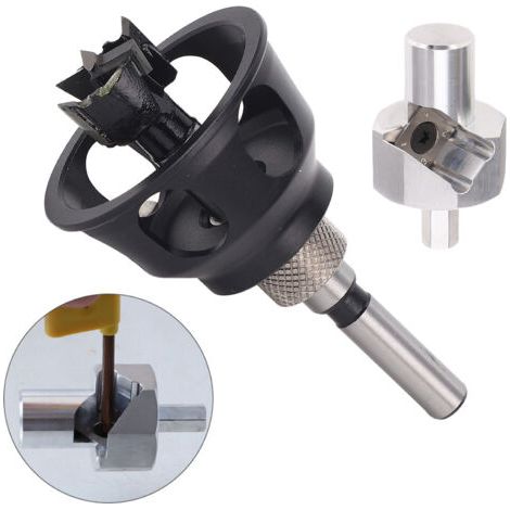Gabarit de perçage vertical en alliage d'aluminium pour trous droits, avec foret court de 20 mm, pour le travail du bois.