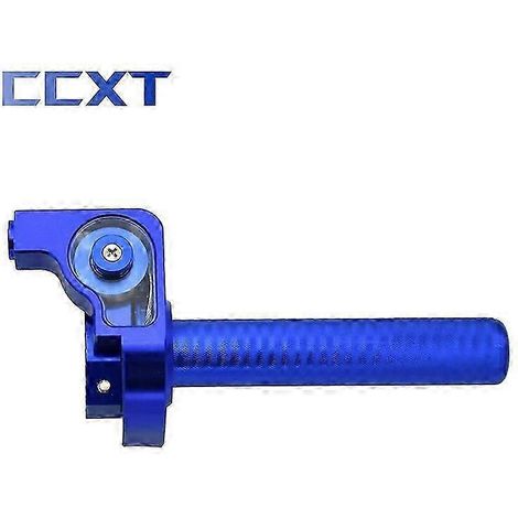 Poignées de guidon universelles 22 mm pour moto, poignée d'accélérateur CNC à rotation rapide pour Honda CRF, CR, XR, CBR, Yamaha, Suzuki, KTM, protection coude/poignet (poignée bleue) (1/5)
