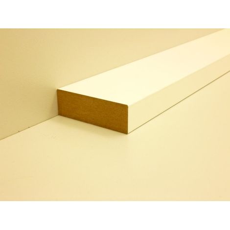 B.S. Bauprogramm Rechteckleiste 200 cm 20 x 60 mm weiß Holzleisten