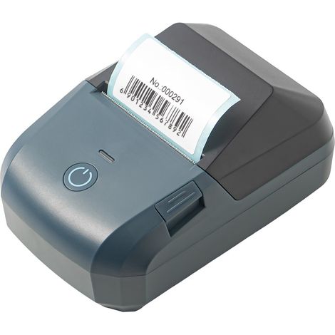 Imprimante thermique portable mini manuelle pour tickets 20-58 mm, Bluetooth sans fil & USB filaire bleu (1/5)