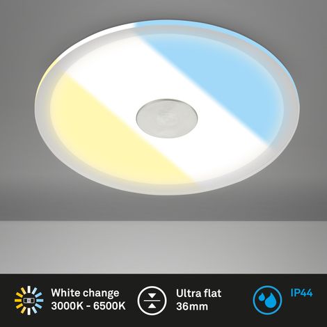Spot LED à encastrer 230V, salle de bain IP44, plafonnier, 12W, 1200lm, blanc chaud, neutre, froid, aluminium, moderne, 17cm, 1 unité (1/5)