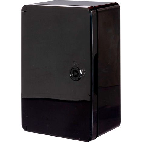 Armario ABS Negro con placa montaje ABS 200X300X130 Puerta opaca (1/5)
