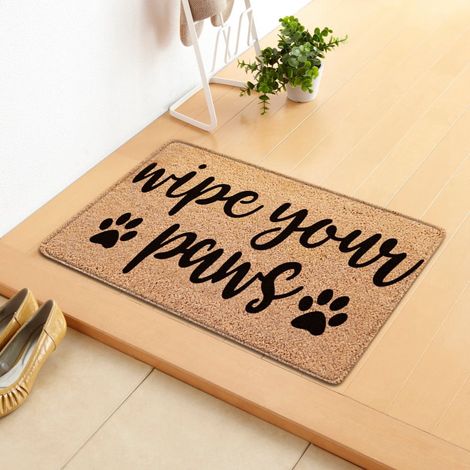Tapis De Seuil - Tapis D'Entrée Non Glissant En Fibre De Polyester - Pour Porte D'Entrée Extérieure Intérieure Balcon Bureau Salle De Bain - 40 X 60 Cm - 1 Pièce (1/5)