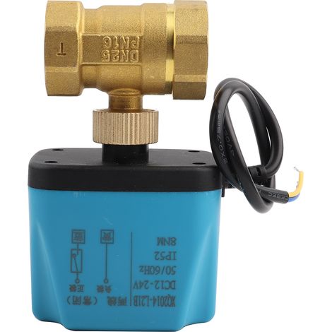 Valve À Bille Électrique 2 Voies DC12-24 V - Moteur Synchrone - Filetage G1 Pouces - Pression De Travail 6 Bar - Pour Systèmes De Chauffage Et Climatisation (1/5)