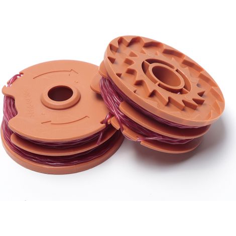 Repuesto para cuerda de corte de nailon WORX WA0007 WG105 106 108 109 112 113 115 124 carretes de cuerda para cuchilla de césped carrete con cabezal de cuchilla para césped 3 piezas (tapa no incluida (1/4)