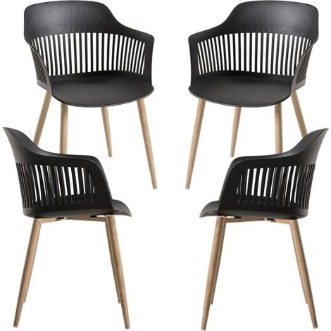 Packs Sillas Comedor - Pack 4 Sillas Lisy - Negro (1/5)