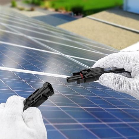 Cavo con connettore MC4 - Cavo di prolunga fotovoltaico - 14AWG Rosso/Nero - Impermeabile - Resistente ai raggi UV - Per 3 metri (1/3)