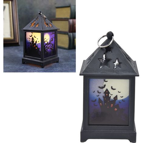 Lanternes décoratives d'Halloween, lanternes citrouilles portables, lumières LED clignotantes, lampes à huile portatives, décorations de table pour bars/chambres d'escortes, châteaux. (1/5)