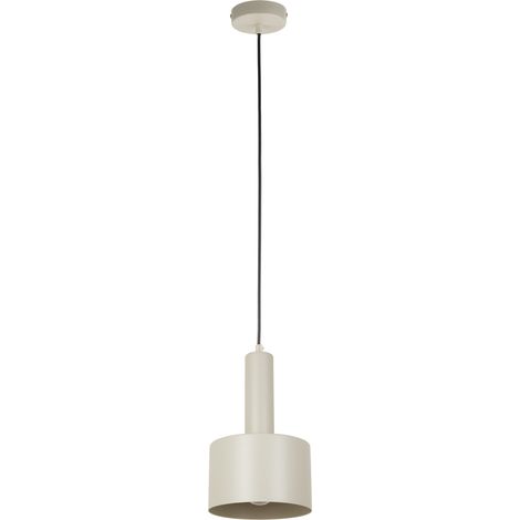 Suspension classique gris-beige cylindre 17cm E27 Vitrum (1/2)
