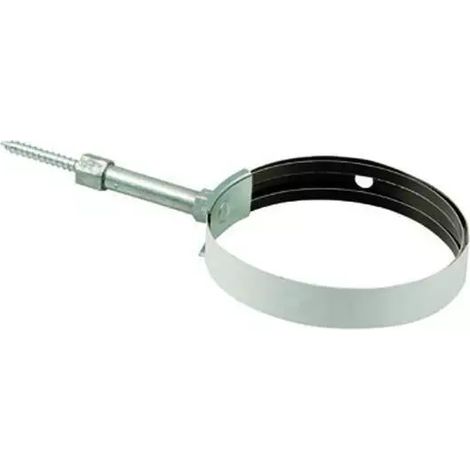 collare per tubi stufa allungabile in acciaio verniciato marrone, diametro 8-14 cm