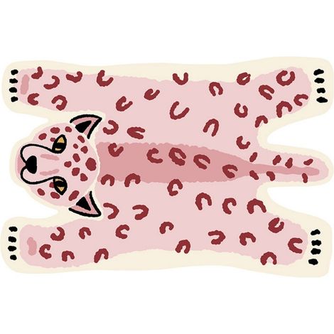Ede Léopard rose 03 4060cm Boue de diatomées Tapis de salle de bain antidérapant mignon et adorable sur le thème des animaux de compagnie, tapis de porte de toilettes, tapis absorbant, tapis en terre (1/5)