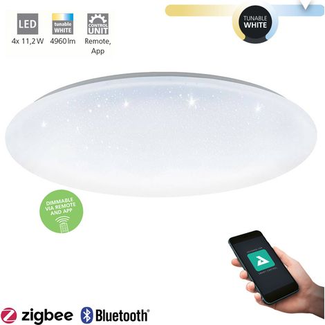 Plafonnier LED TOTARI-Z Blanc H: 7 Ø: 53cm DIMMABLE 2700-6500K avec fonction Connect-Z (1/4)
