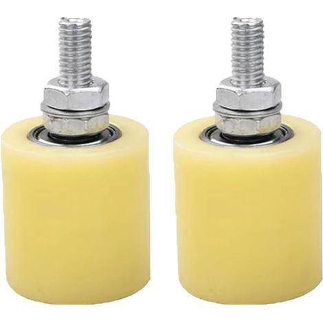 Ensemble de 2 supports de rail de guidage en nylon haute résistance pour roulettes de guidage de porte coulissante- adaptés aux garages et aux jardins résidentiels (50x70mm) (1/5)
