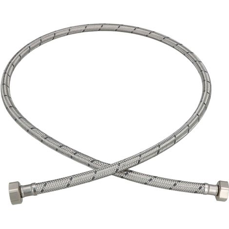 KOTARBAU® Flexible Robinet 1/2"x1/2" - Tuyau Robinet 120cm - Acier Inoxydable - Rallonge Robinet Cuisine Flexible - Tuyau Robinet Cuisine Flexible - Tuyau Flexible Plomberie - Argent (1/4)