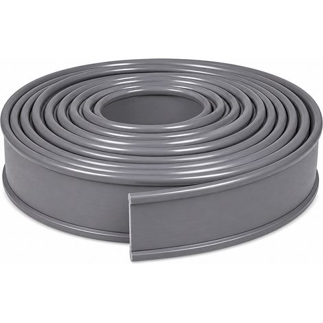 Gt Garden – Bordure de jardin en plastique gris 12,5 cm x 18 mètres – Résistante aux intempéries – Pour délimitation allées et massifs (1/4)
