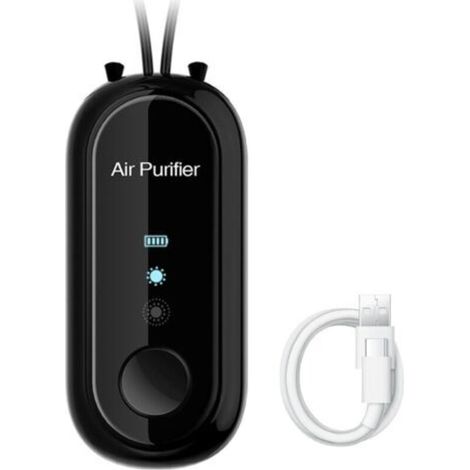 Purificatore d'aria personale ricaricabile, collana purificatrice d'aria portatile, generatore di 120 milioni di ioni negativi, combatte germi e allergeni.