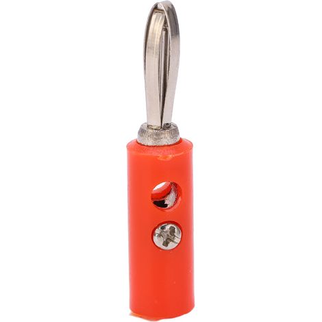 Connecteur Banane 4mm JT-002 Rouge, Type Nouveau pour Câblage et Matériel Pédagogique sans Soudure