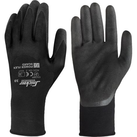 GUANTES POWER FLEX GUARD PAR NEGRO T.10