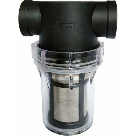 Filtre Pipeline 3/4" pour pompe à eau avec filtre 80 mailles en acier inoxydable (1/4)