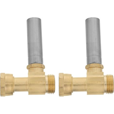 2 Pièces Réducteur de Bruit pour Tuyau D'eau 3/4 Pouces en Laiton et Acier Inoxydable, Dispositif Antibruit et Absorbeur de Choc pour Machine à Laver en Appartement ou Salle de (1/5)