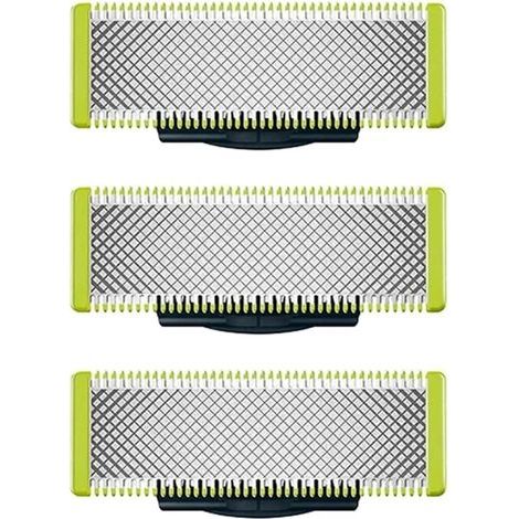 Lames de rechange pour rasoirs/tondeuses électriques, compatibles avec OneBlade, pour tailler, coiffer et raser, paquet de 3. (1/5)