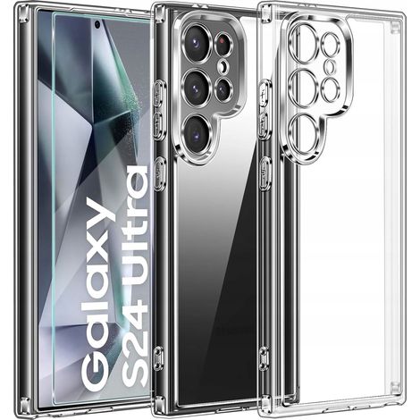 Funda delgada para Samsung Galaxy S24, funda ultratransparente con parte trasera transparente y cristal. (1/5)
