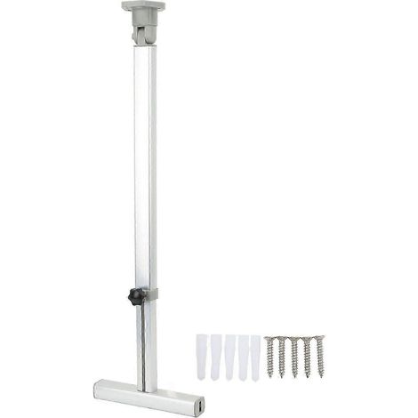 Support de barre transversale rigide et pliable adapté aux camping-cars, aux fourgons aménagés et aux caravanes hauteur réglable de 590 à 775 mm pieds en T anodisés robustes conception intelligente (1/5)