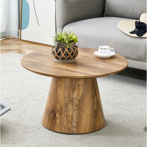 Runder Couchtisch 60 cm aus MDF in Naturholzoptik HAVRYA (1/5)