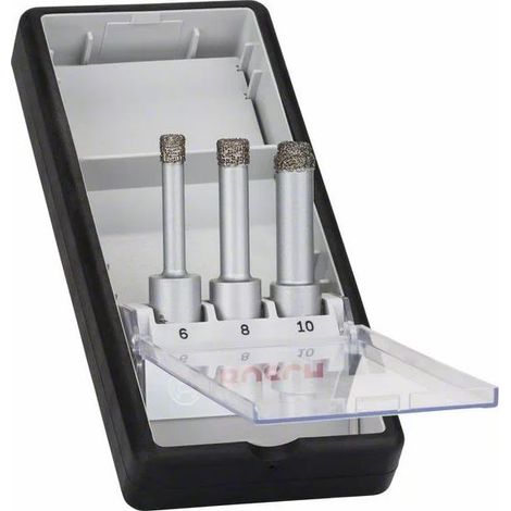 Bosch – Forets diamantés à sec pour céramique 6/8/10 mm – Coupe nette sans éclats – Compatible perceuses 13 mm – 2608587145
