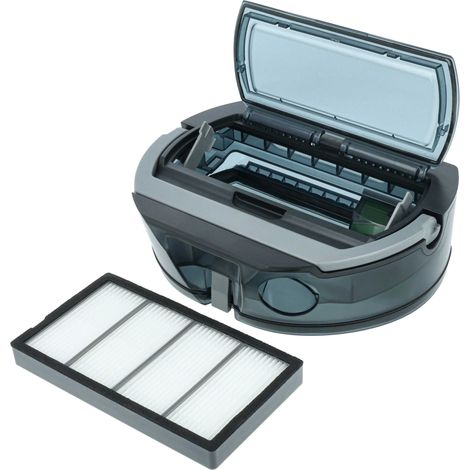 vhbw Bac à poussière compatible avec iRobot Roomba s9 Plus aspirateur robot - Boîte de remplacement avec filtre, plastique gris (1/4)