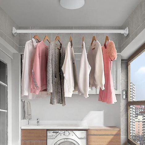 Filiyano-Tringle à rideaux réglable pour salle de bain - Extensible télescopique à ressort 60-110 (1/3)