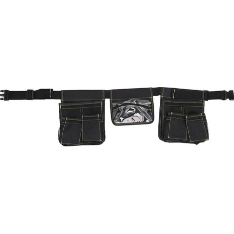 Ceinture d'outil de nettoyage étanche en tissu Oxford, fournitures, taille réglable avec poches pour entretien ménager (1/5)