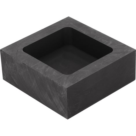 Moule en graphite pour lingots d'or et d'argent carrés, réservoir d'huile en graphite : dimensions extérieures 70 × 67 × 26 mm, dimensions intérieures 50 × 47 × 16 mm (1/5)