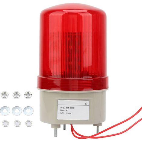 220VAC clignotant clignotant rouge LED voyant d'avertissement diamètre 97mm (1/5)