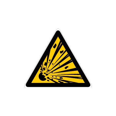 Panneau Danger matières explosives - Rigide Triangle 100mm - 4180045