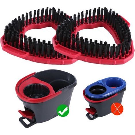 Adatto per mocio rotante triangolare Vileda / Micros Power / O-Cedar,spazzola di ricambio,spazzola per pavimenti domestici,2 pezzi