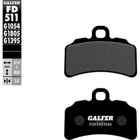 PASTILLAS DE FRENO SEMIMETÁLICAS GALFER BETA EVO 125 / 250 / 300 '17-'23, GAS GAS TRIAL GP 125 / 250 / 280 / 300 '19-, TXT 125 / 250 / 280 / 300 '19-, SHERCO 300 ST '21-, MONTESA COTA 260 / 300 '18- (