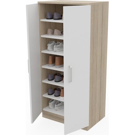 zapatero con puertas guardar cajas o ropa consola amplio armario organizador (1/5)