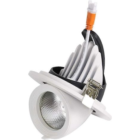 Spots encastrés LED ultra-fins et extra-plats, ronds, sans transformateur, blancs