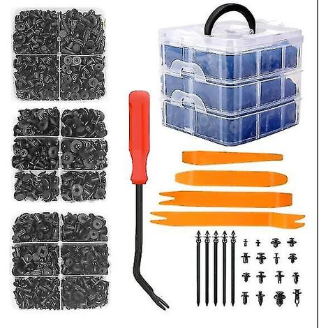 CREA 620 Pcs Plastic Rivet Clips, Plastic Rivet Protector Fastener For Car Protection (1/2)