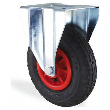 Roulette fixe gonflable 200mm – Charge maximale 75kg – Pour surfaces lisses et manœuvres aisées – Hauteur 238mm – HTR (1/2)