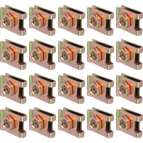 20x16mm U Écrou Clip 20pcs Ressort Acier Vitesse Convient M6 Vis (1/5)