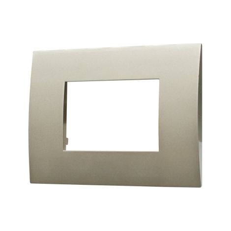 Plaque plastique ETTROIT série Venus 3P couleur titane compatible avec Vimar Arke VA83308