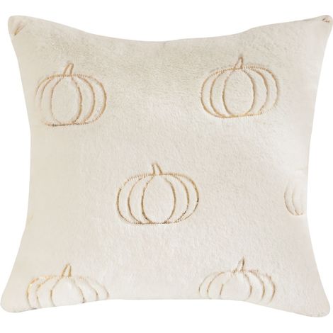 Housse de coussin Halloween, citrouilles en sequins, 45x45 cm, double face en peluche, décoration de fête pour canapé, salon. (1/4)