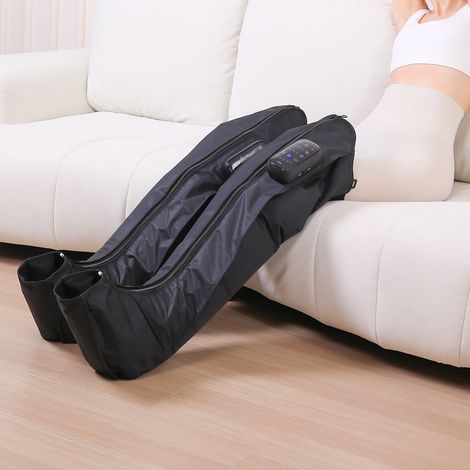 Masseur de jambes par compression d'air – 6 modes, 3 intensités, chaleur jusqu'à 42°C – Écran LCD, sans fil, léger, 80 min d'autonomie – Woox (1/4)
