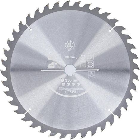 Lame de Scie Circulaire Métal Dur 350 x 30 x 3,4 mm - 40 Dents - Coupe Précise et Durable - D-Work