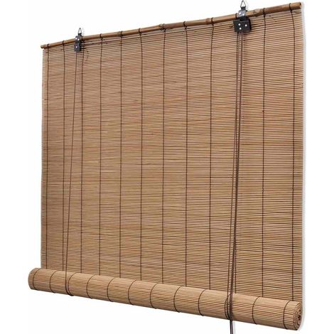 Tenda Avvolgibile in Bambù 140x220 cm Marrone (1/4)