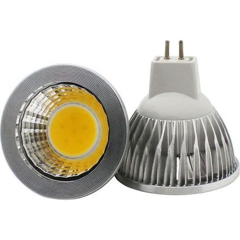 6 unités, Ampoule LED MR16/GU5.3 COB Lampe Bulb, 3W / 210lm, DC 12V, Blanc Chaud 2700K, Équivalent à Ampoule Halogène 20W, ø50x52, 90° Angle de faisceau [Classe énergétique A+] (1/5)